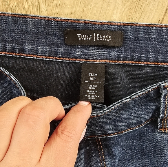 WHBM Slim Jeans size 10R - Picture 2 of 4